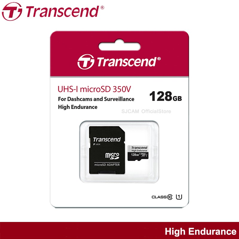 ภาพหน้าปกสินค้าTranscend High Endurance MicroSD Card 128GB 350V Speed Read 95MB/s White 45MB/s การ์ด กล้องติดรถยนต์ กล้องวงจรปิด ประกัน 2ปี