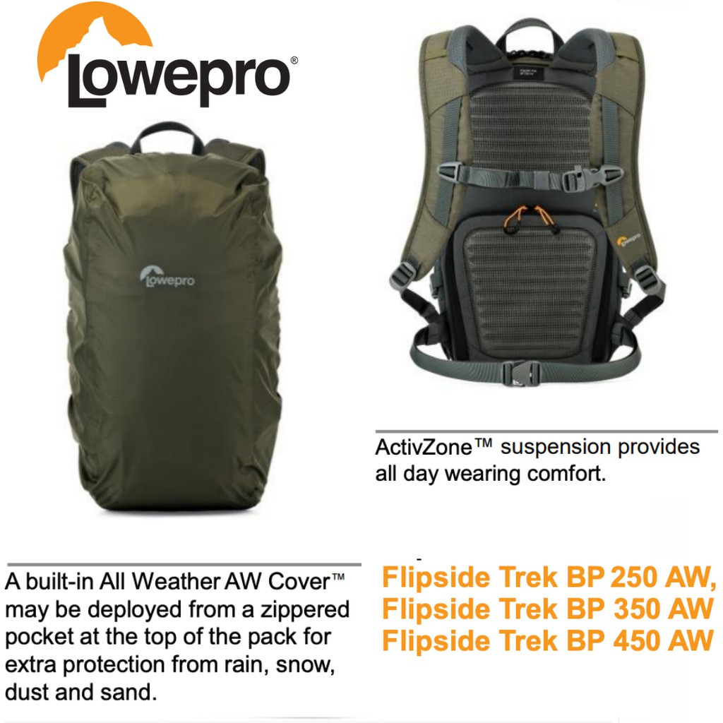 กระเป๋ากล้อง-flipside-trek-bp-250-aw-350-aw-450-aw-lowepro-เป้-สะพายหลังขนาดกะทัดรัด-ของแท้-ประกันศูนย์-3-ปี-เลือกขน