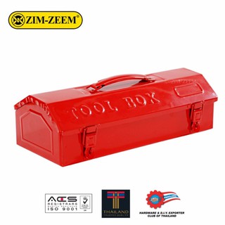ZIM-ZEEM กล่องใส่เครื่องมือช่าง 14 นิ้ว กล่องเครื่องมือ กล่องเหล็ก(สีแดง) #01