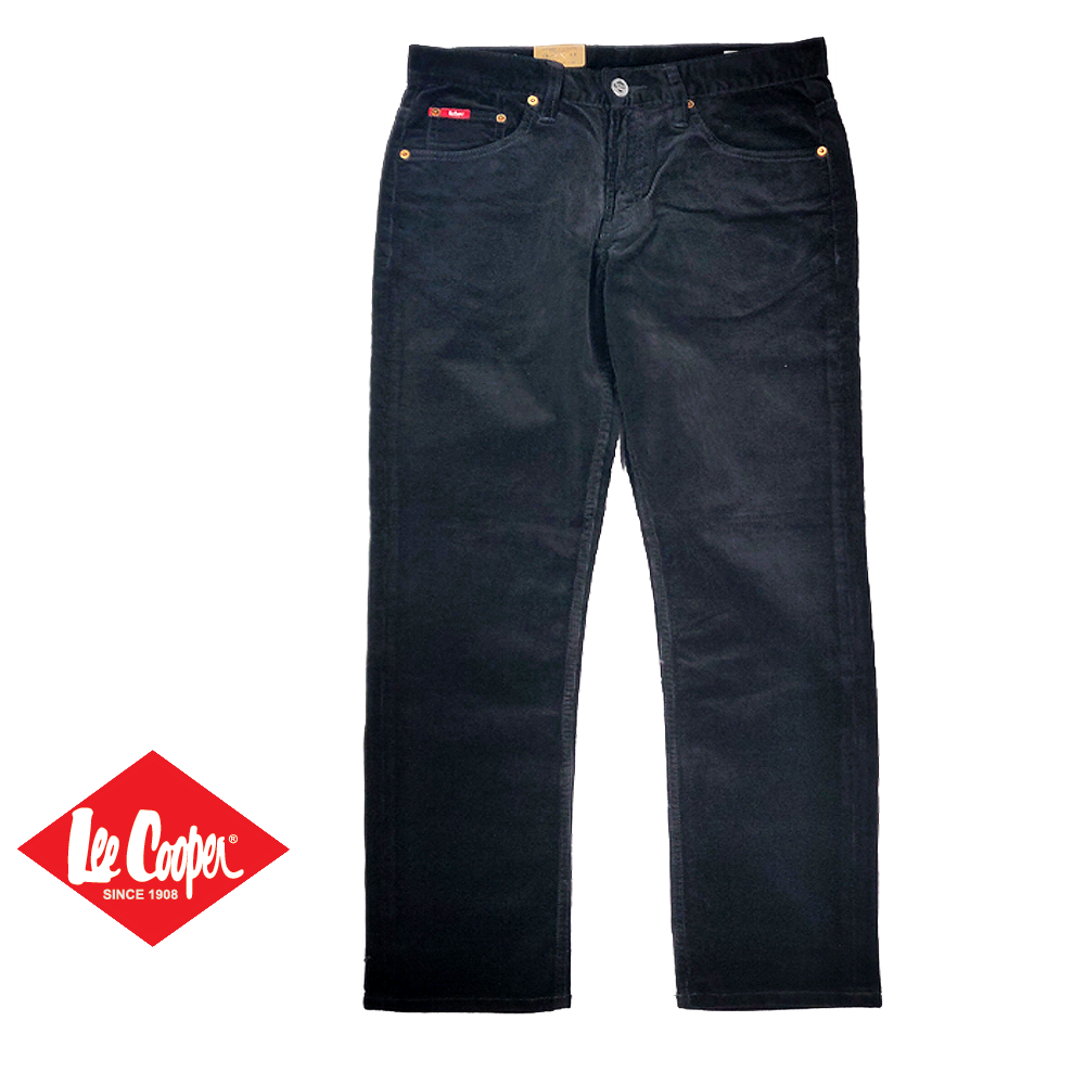 Lee Cooper กางเกงยีนส์ผ้าลูกฟูกผู้ชายยืดตรงตัดสีดํา LC10-239S-LBK ...