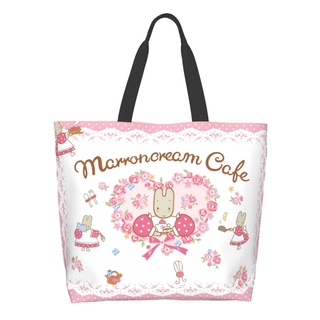 ราคากระเป๋าสะพายไหล่ กระเป๋าช้อปปิ้ง โพลีเอสเตอร์ แบบพกพา ลาย Sanrio Marron