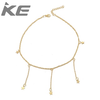 Popular accessories Golden five-pointed star pendant necklace Commuter tassel necklace tempera