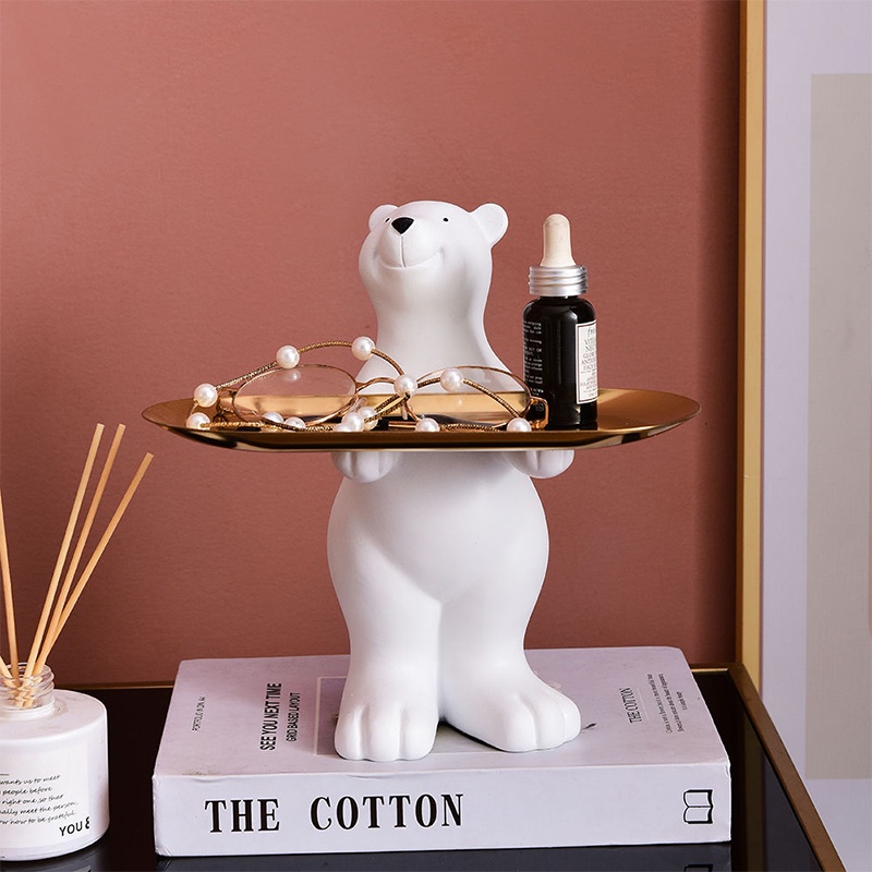 ห้องนั่งเล่นนอร์ดิกตู้วางทีวีตกแต่งสร้างสรรค์หมีขั้วโลกห้องนั่งเล่นโต๊ะรับประทานอาหารตกแต่งบ้าน