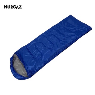 NURGAZ ถุงนอน 950กรัมสีทึบ170ครั้งซองที่มีฮู้ดผู้ใหญ่กลางแจ้งถุงนอนตั้งแคมป์ตั้งแคมป์บ้านพักกลางวันสากลถุงนอน Velcro ยืดหยุ่นปรับหัวเข็มขัด