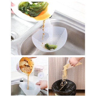 ตะเเกรงกรองเศษอาหารบนซิงค์ล้างจาน ตะแกรงเก็บของ อเนกประสงค์ แบบพับได้ รุ่น Foldable-Sink-Filter-1