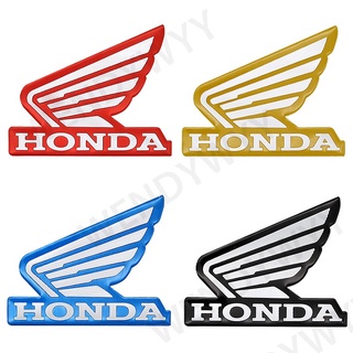 สินค้า สติกเกอร์โลโก้โลหะ ด้านซ้าย และขวา ลายนูน สําหรับรถจักรยานยนต์ Honda 1 คู่