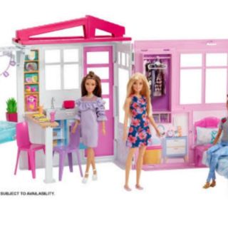 Barbie doll house บ้านบาร์บี้ขนาดพกพา​