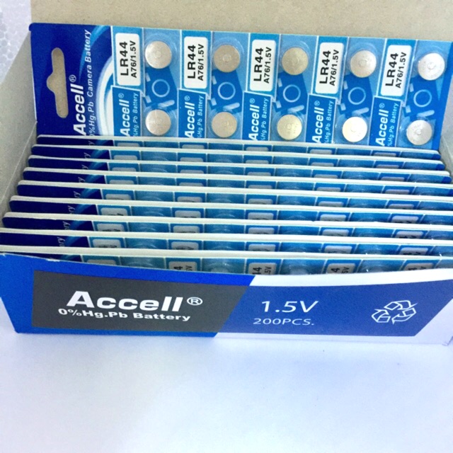 ภาพหน้าปกสินค้าถ่านกระดุม ACCELL LR44 , AG13 A76 , L1154 % (0% Hg ไม่มีสารปรอท) ถ่าน 1แผง บรรจุ 10ก้อน จากร้าน sakchaisirisukha บน Shopee