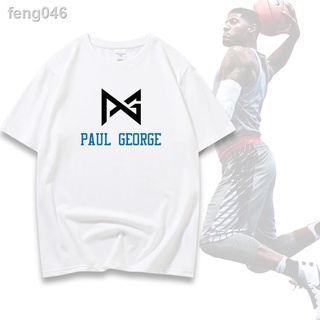 ✳Paul George Short-Sleeved Men s Basketball Training Clothes Pepper logo Sports T-Shirt Loose Pure Cotton Plus Size Simp