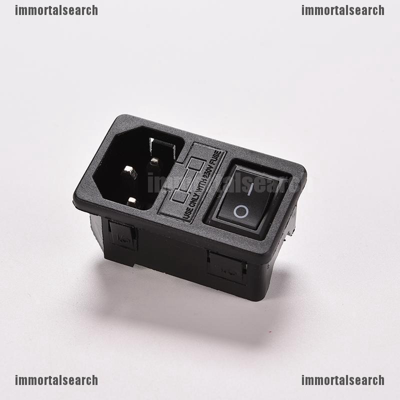 Ice 】 AC 250 V 10A 3-Pin Rocker Switch IEC 320 C 14 Power Inlet Socket ...