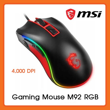 ส่งฟรี!! Gaming Mouse Msi M92 RGB | Shopee Thailand