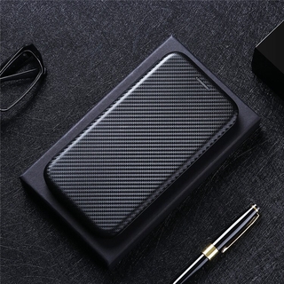 Oppo Reno5 Pro 5G Case Luxury Flip Wallet Carbon Fiber Stand Leather Phone Bag Cover