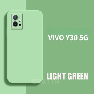 ใหม่ เคสโทรศัพท์มือถือ ซิลิโคนนิ่ม TPU สีพื้น เรียบง่าย แฟชั่น สําหรับ Vivo Y30 5G Y30 VIVOY30 2022