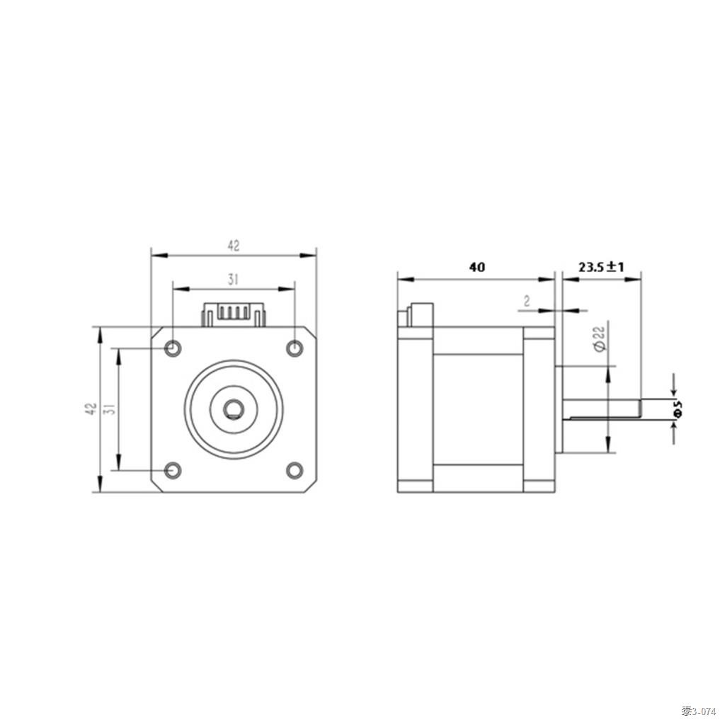 ♈Nema 17 Stepper Motor (17HS4401) 3D Printer Noise Insulated High ...