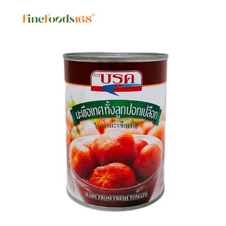 บรูค มะเขือเทศลูกในน้ำมะเขือเทศ 567 กรัม Brook Whole Peeled Tomato 567 g.