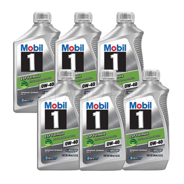 Mobil1 0W-40 6U.S.Qt (モービル1 0W-40）