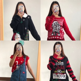 เสื้อไหมพรม merry christmas ต้อนรับลมหนาว ต้อนรับปีใหม่ ใส่ไปทำงาน