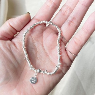 cchershop : silver925 กำไลข้อมือ กำไลข้อมือเงินแท้ สร้อยข้อมือ กำไลhandmade ทรง free form