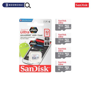 ภาพหน้าปกสินค้า🔥Sandisk MicroSD Card Ultra Class 10 ความเร็ว 80MB/วินาที เมมโมรี่การ์ด สินค้าใหม่ของแท้ 100% ที่เกี่ยวข้อง