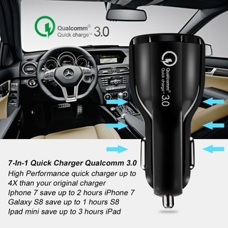 ที่ชาร์จในรถ ชาร์จเร็ว QC3.0 USB Car Charger Quick Charge หัวชาร์จ 2ช่อง USB 3.0 อะแดปเตอร์ ชาร์จในรถ