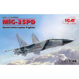 โมเดลประกอบ ICM Model 1/48 ICM48903 MiG-25 PD, Soviet Interceptor Fighter