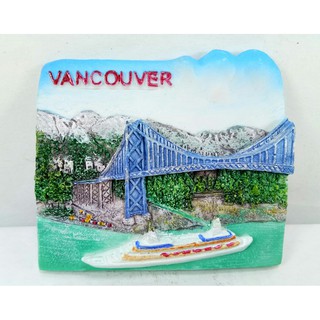 แม่เหล็กติดตู้เย็นนานาชาติ รูปแหล่งท่องเที่ยวประเทศแคนาดา Vancouver (blue sky) 3D fridge magnet Vancouver Canada