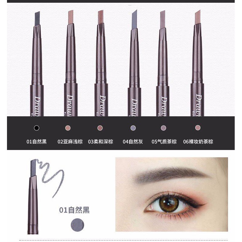 ภาพหน้าปกสินค้าMKKดินสอเขียนคิ้วแบบมีแปรง Brush Eyebrow Pencil (MKK) จากร้าน pink_girl123 บน Shopee