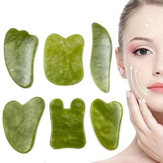 ภาพหน้าปกสินค้า[1 Pc Pack Jade Stone Gua Sha Scraper Board Facial Massager For Face] [Personal Health Care Anti Aging Skin Lifting SPA Body Massager Tool] ที่เกี่ยวข้อง