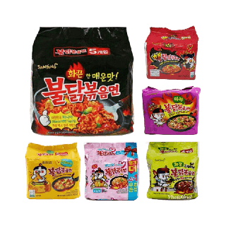 Lot ล่าสุด มาม่าเกาหลี ซัมยัง samyang  ยกแพ็ค (5 ซอง) มาม่าเผ็ดเกาหลี มาม่า [[ยกแพค 5 ซอง]]