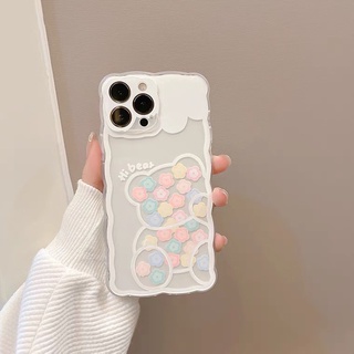 เคสโทรศัพท์IP ขอบหยัก ลายน่ารักๆ เรียบๆ เหมาะสำหรับIPครบรุ่น #1013