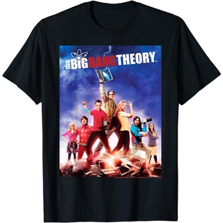 เดอะบิกแบงเธียรี The Big Bang Theory Group Shot Laptop Poster T-Shirt T Shirts เสื้อคอกลม เสื้อผ