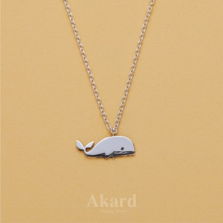 สร้อยคอพร้อมจี้รูปปลาวาฬ Whale เงินแท้