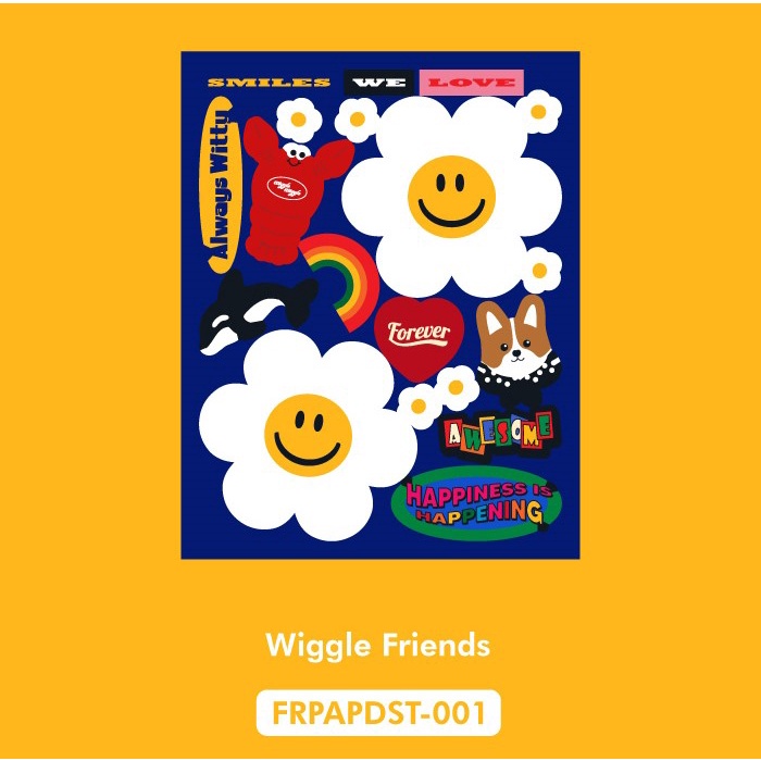 ( พร้อมส่ง ) Wiggle Wiggle Deco Stickers สติกเกอร์แกะเปลี่ยนได้โดยที่ ...