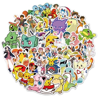 สินค้า สติกเกอร์ Pvc ลายการ์ตูนโปเกม่อน กันน้ำ 50 ชิ้น