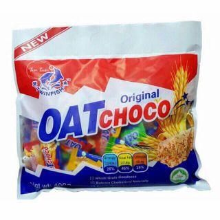ข้าวโอ๊ต(oat choco) ธัญพืชอัดแท่ง จาก Twinfish 400 g มี6รสให้เลือก