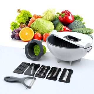 Superhomeshop กะละมัง สไลซ์ผักผลไม้ เครื่องหั่นผักอเนกประสงค อเนกประสงค์รุ่น Wet Basket Vegetable cutter-14May-J1