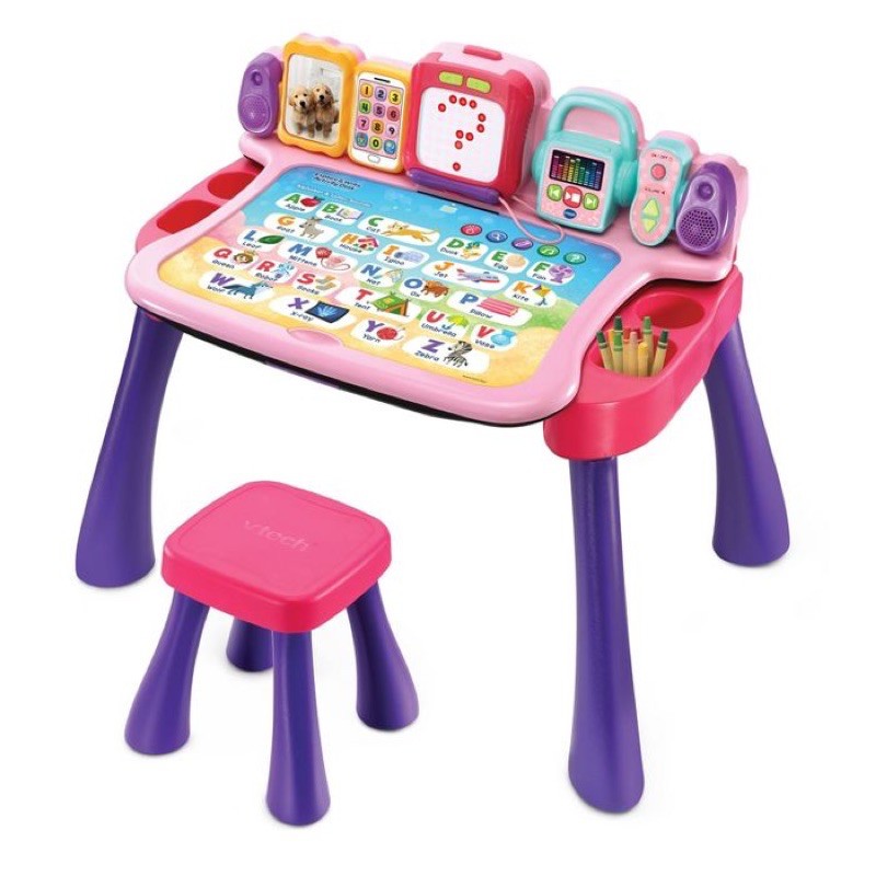 โต๊ะกิจกรรม-vtech-explore-and-write-activity-desk-pink