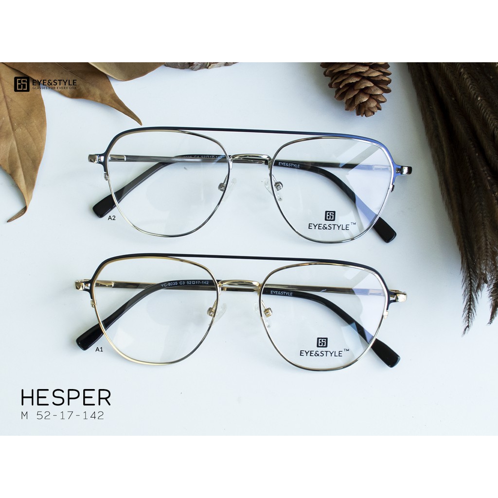 เฉพาะกรอบ-กรอบแว่นตารุ่น-hesper-เบรนด์-eye-amp-style-โลหะ-เท่ๆ