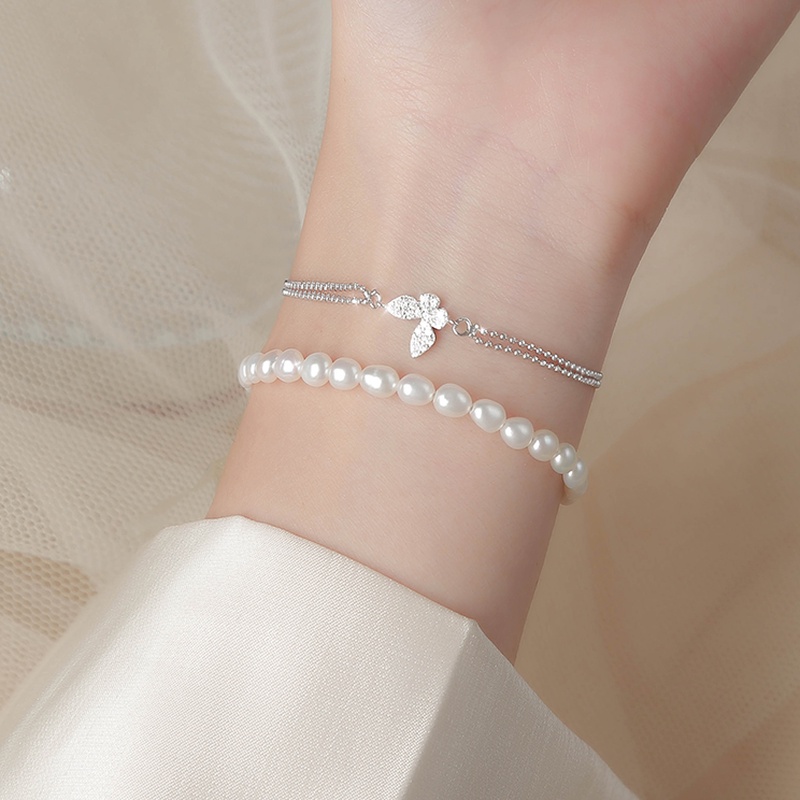 fantastic789-สร้อยข้อมือโซ่-ประดับลูกปัดคู่-คริสตัล-รูปผีเสื้อ-สวยงาม-เครื่องประดับ-สําหรับผู้หญิง