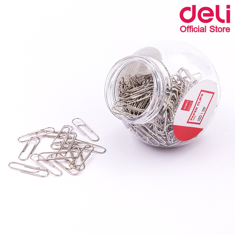 deli-0052-paper-clip-ลวดเสียบกระดาษ-กล่อง-200-ตัว-29-mm-แพ็ค-4-กล่อง-ลวดเสียบกระดาษ-คลิปเสียบกระดาษ-คลิปหนีบกระดาษ