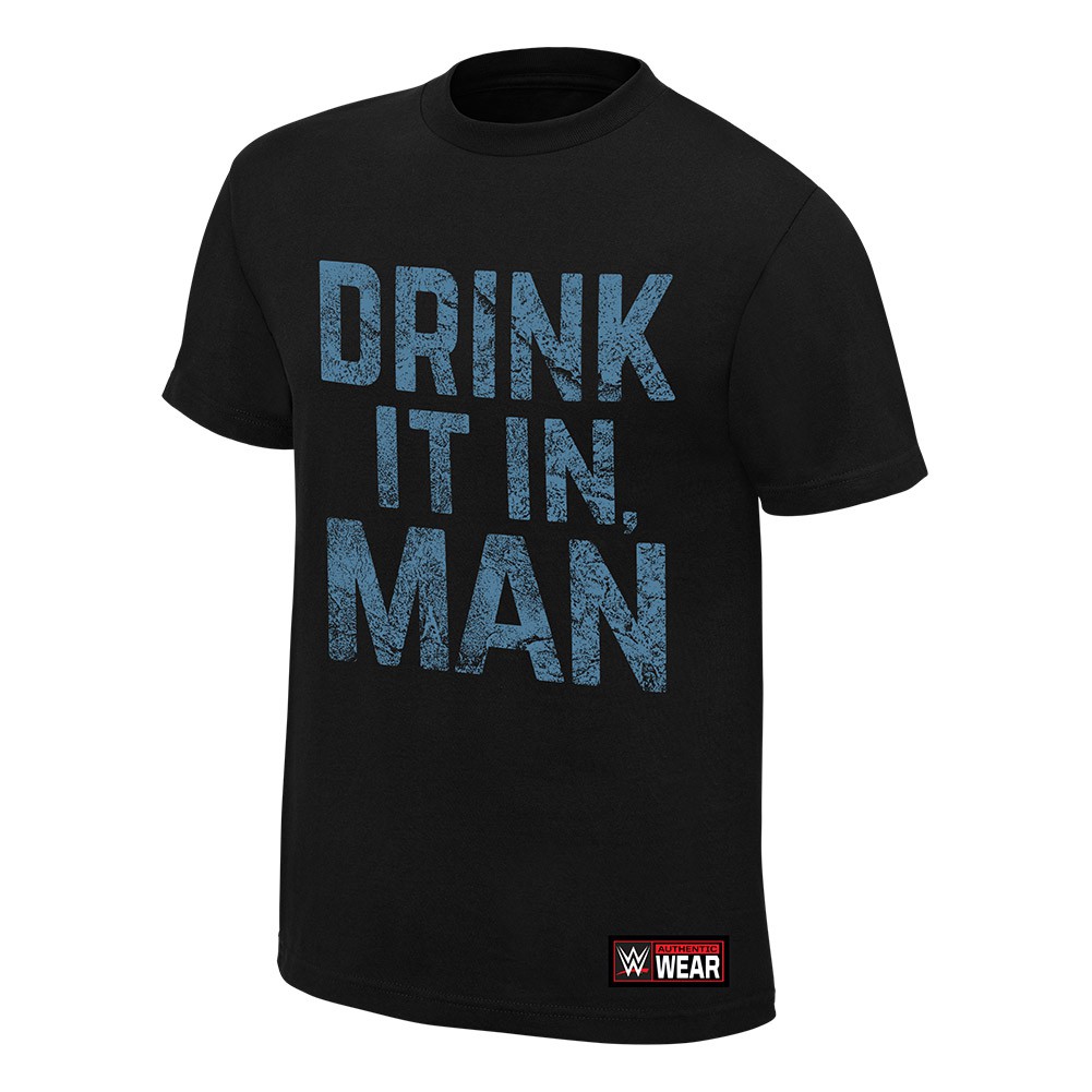 เสื้อยืดผ้าฝ้ายพิมพ์ลายขายดี-chris-jericho-drink-it-in-man-t-shirt