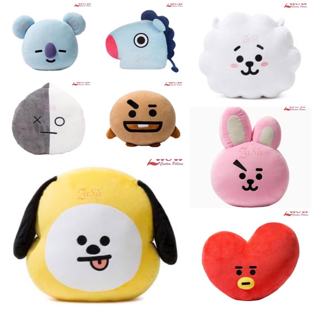 หมอนตุ๊กตา BTS BT21 BTS Chooky Shooky Van Rj Tata Koya Mang กําหนดเอง ...