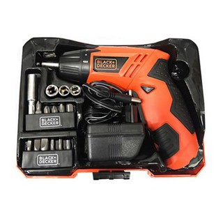 BLACK&DECKER ชุดสว่านไขควง รุ่น KC4815KA15-B1 ขนาด 4.8 โวลต์ สีส้ม - ดำ สว่านไฟฟ้า ไขควงไฟฟ้า