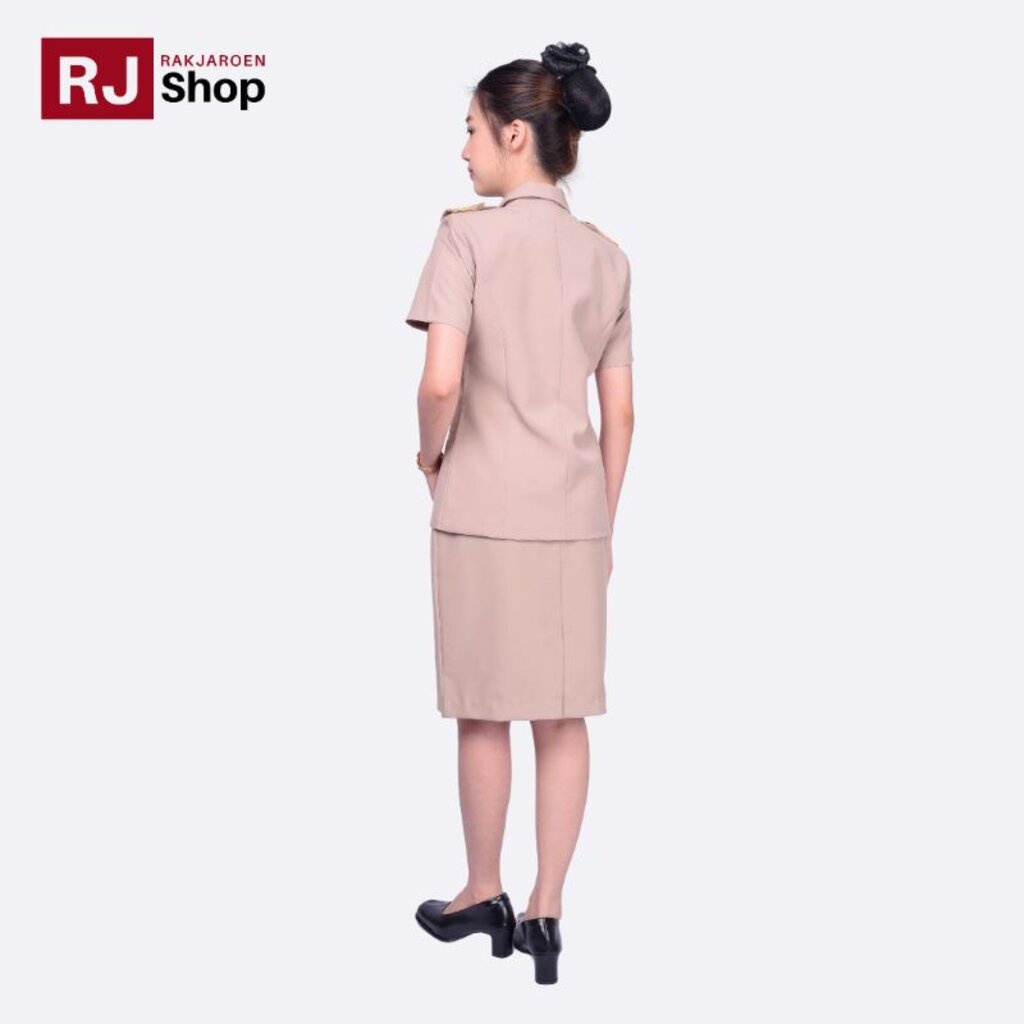 rj-shop-ชุดข้าราชการหญิงแขนสั้นใส่ปล่อยนอก-ขายแยกชิ้น