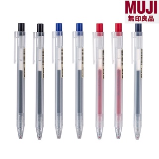 Muji ปากกาแบบกด และไส้ปากกาเจล ขนาด 0.5 มม.
