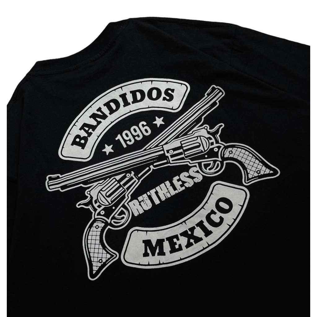 เสื้อยืดโอเวอร์ไซส์เสื้อยืด-ลาย-mexico-1996-black-ruthless-bandidoss-3xl