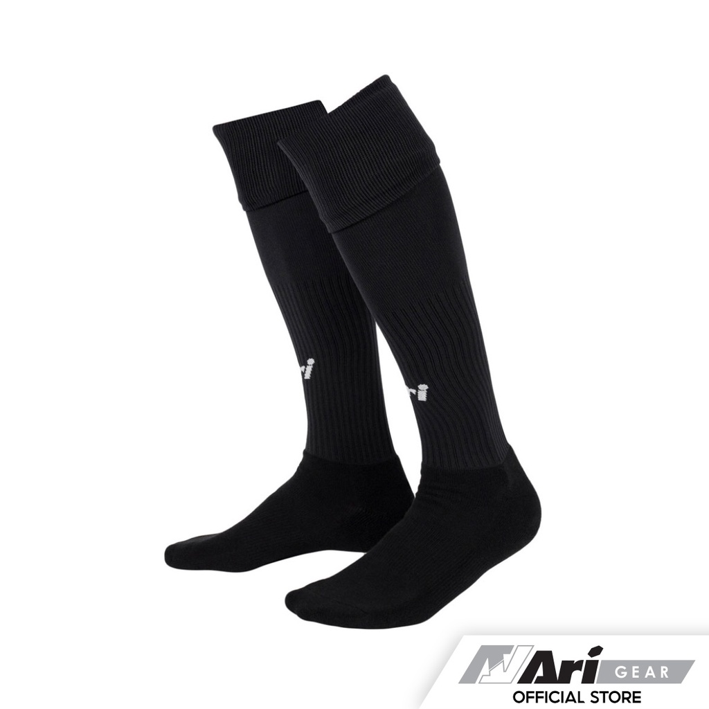 ภาพหน้าปกสินค้าARI LONG SOCKS - BLACK ถุงเท้า อาริ ยาว สีดำ