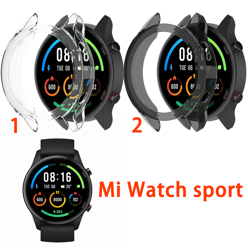 ภาพหน้าปกสินค้าเคสกันรอยหน้าปัด TPU แบบใส สำหรับ xiaomi Mi Watch color sport