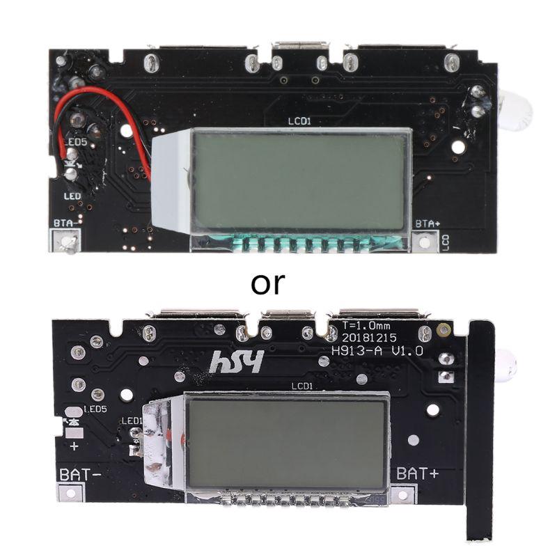 2-USB 5V 2.1A Mobile Power Bank 18650 Battery Charger Board Digital LCD Module