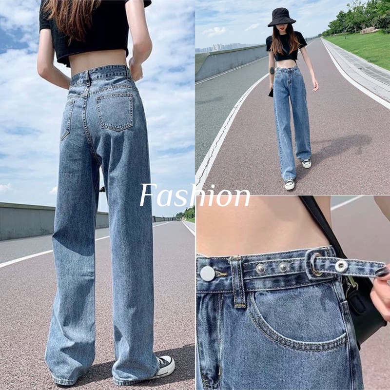 fashion-ยีนส์ทรงกระบอกลิซ่า-ด้านข้างปรับกระดุมได้-ทรงสวย-สุดฮิตวัยรุ่นมากๆ-มีสองสี-lt-girls-jeans-gt-2099